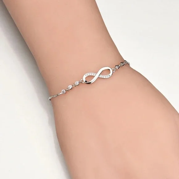 Glam Crystal Infinity Bracelet - Picture 3 of 16